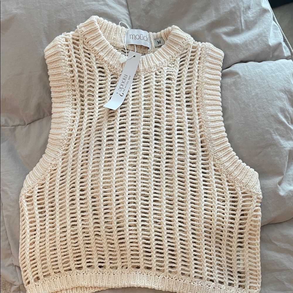 Moda Ivory Knit Tank Top